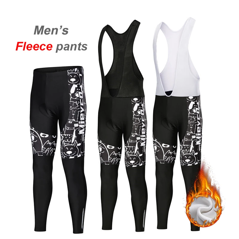 2024 Winter Cycling Pants Warm Thermal Fleece Bicycle Trousers Abbigliamento Windproof Riding MTB Road Bike Pantalon Ciclismo