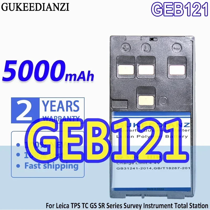 

High Capacity GEB121 5000mAh For Leica TPS TC GS SR Series Survey Instrument Total Station Measuring Instrument Battery