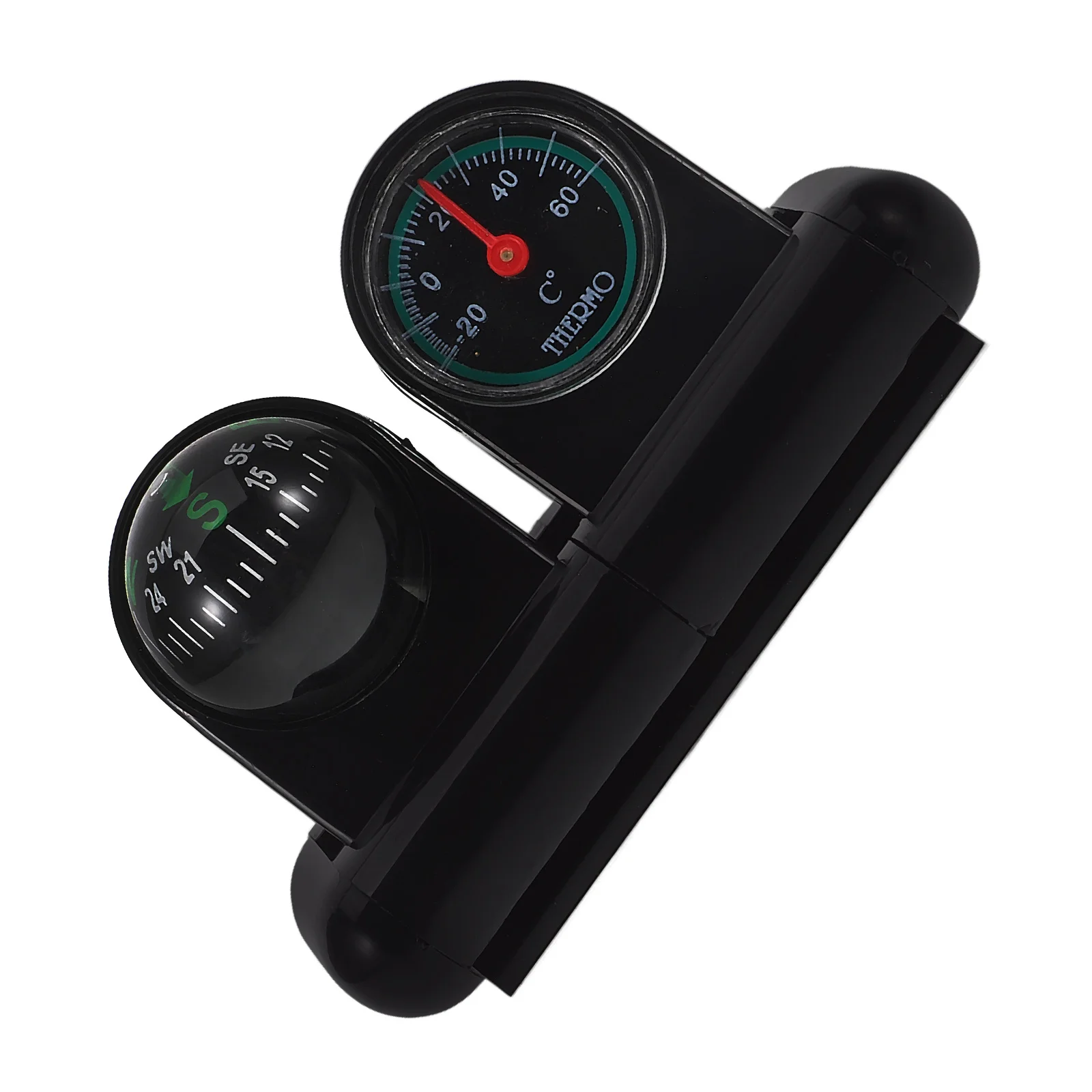 Car Compass Thermometer Ball Dashboard Mount Auto Compass Multi-Functional Navigation Direction Vehicle Ornament