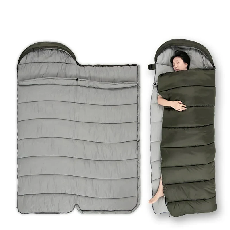 Sleeping Bag Ultralight Winter Cotton Warmth Double Person Sleeping Bag Spliceable Camping Sleeping Bags