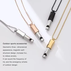 Cross-border small waist mindfulness whistle can blow to regulate breathing stress reduction titanium steel meditation jewelry