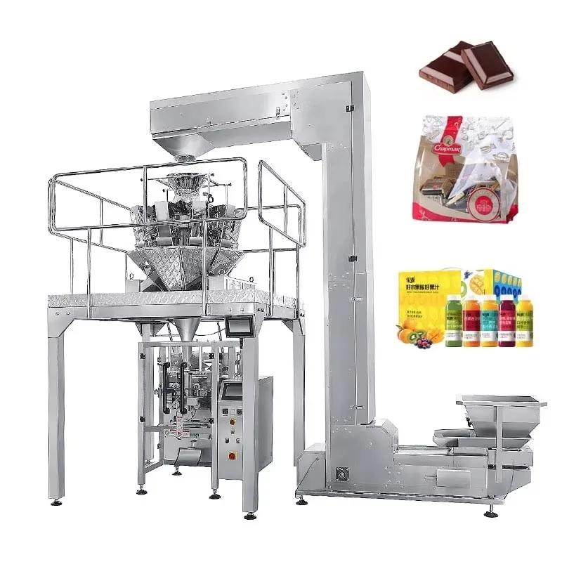 Nitrogen Flushing Packaging Machine Nut Granule Filling Device for Potato Chip Snack Candy Sachet Packing Customized