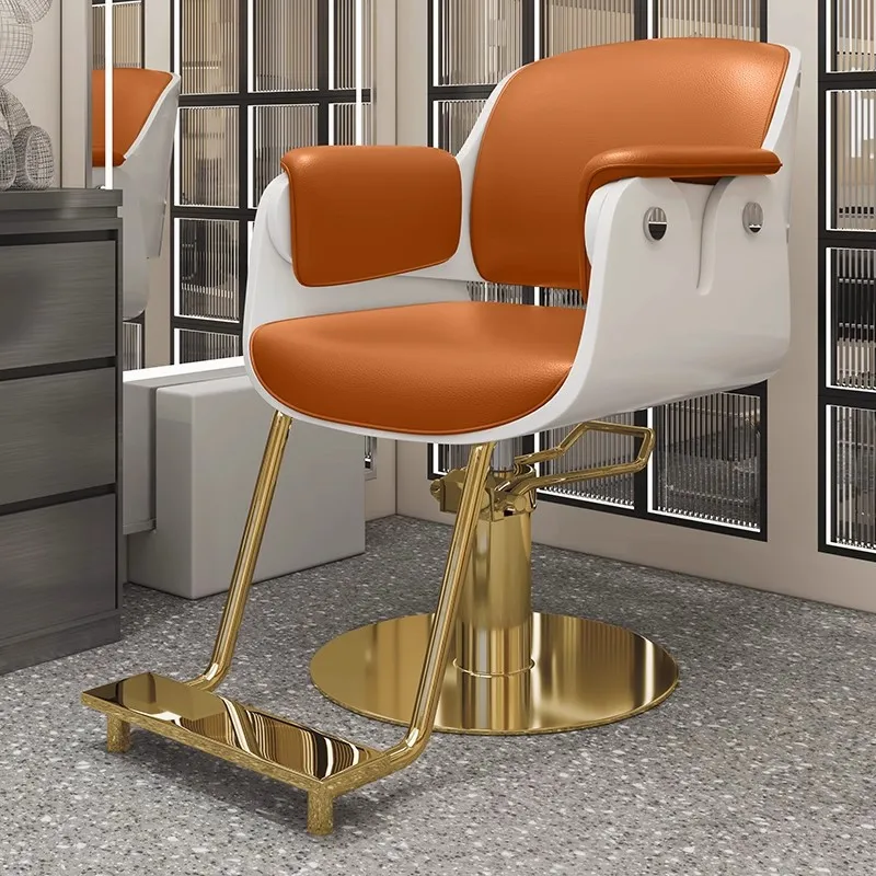 

High-end hair salon chair special lift rotating minimalist barber shop perm and dye