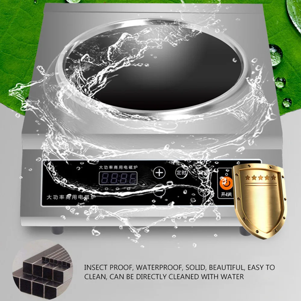 상업용 인덕션 조리기, 고출력 수프 튀김, 오목 인덕션 조리기, 볶음 냄비 요리 스토브, 3500W