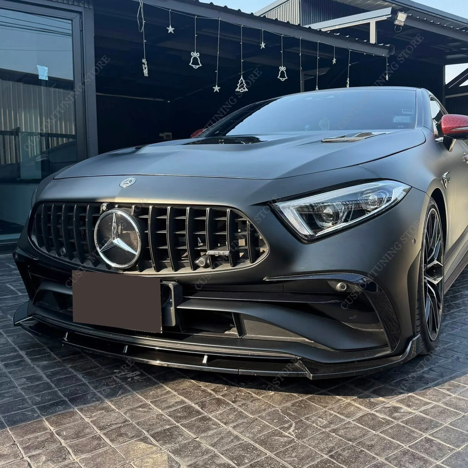 

Front Bumper Lip Spoiler Splitter Diffuser Bodykits For Mercedes C257 CLS400d CLS450 AMG-Line CLS53 2022-2026 LCI Tuning