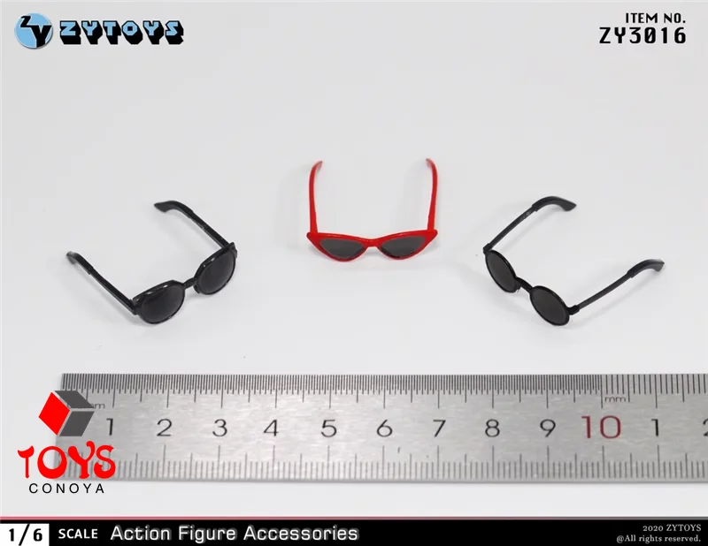 In Stock ZYTOYS ZY3015 ZY3016 1/6 Fashion New Sunglasses Set Model Toys Fit 12'' Male Female Soldier Action Figure Body