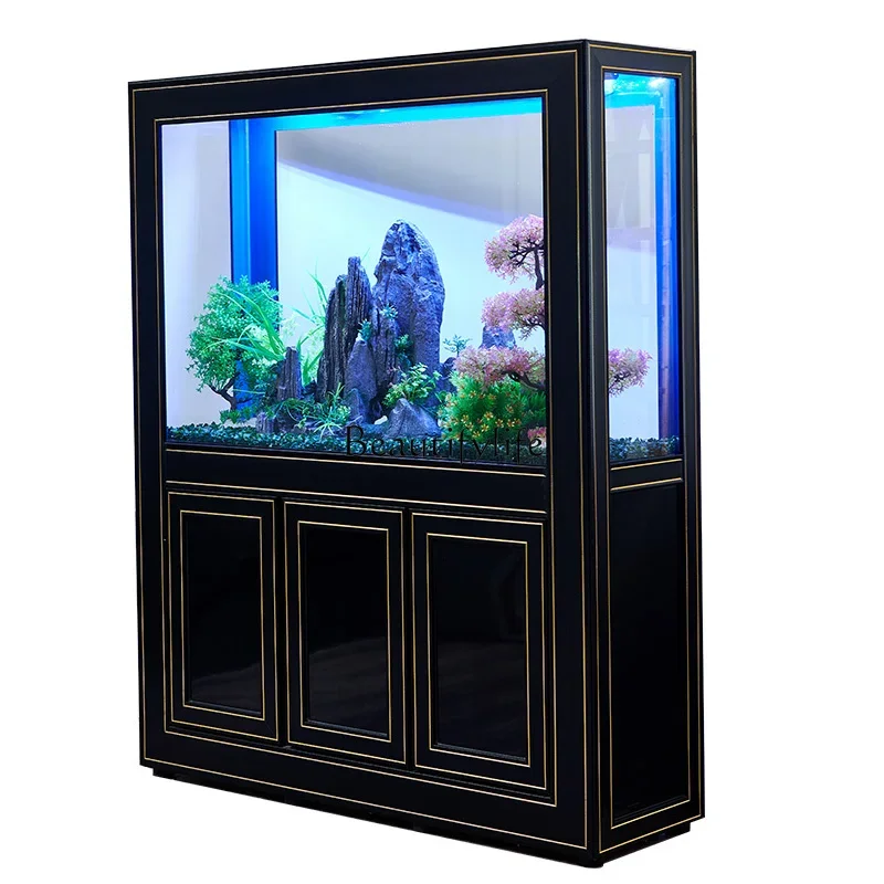 

Living Room Home Subareas Screens Bottom Filter Rectangular Glass Fish Tank Aquarium Ecological Change Water