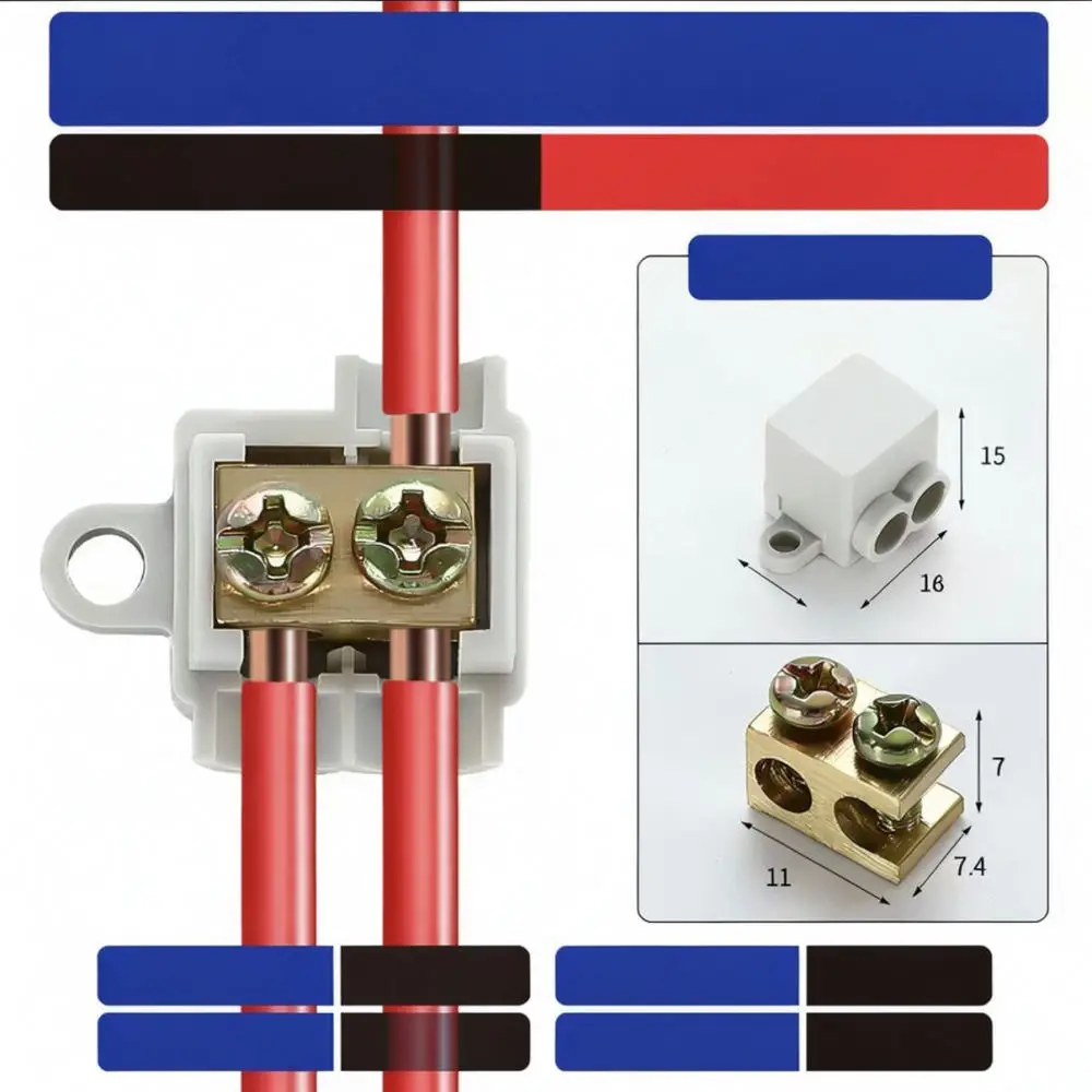 For For MG FS Wire Branch Connector T Shape Terminal Block Industrial Power Distribution Electrical Wiring Splice Device