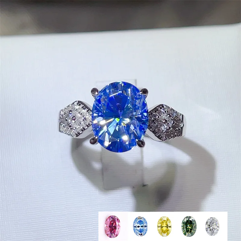 

Firm Inlay Pigeon Egg Colored Diamond Ring For Women 3ct Moissanite PT950 Platinum | Sturdy setting, stable for long wear