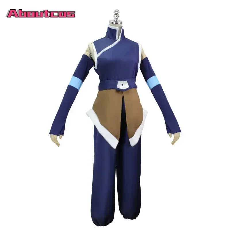 Aboutcos The Legend الموسم 4 Korra تأثيري أنيمي زي النساء ملابس علوية فستان أطفال مع سروال داخلي هالوين كرنفال حفلة تنكر البدلة