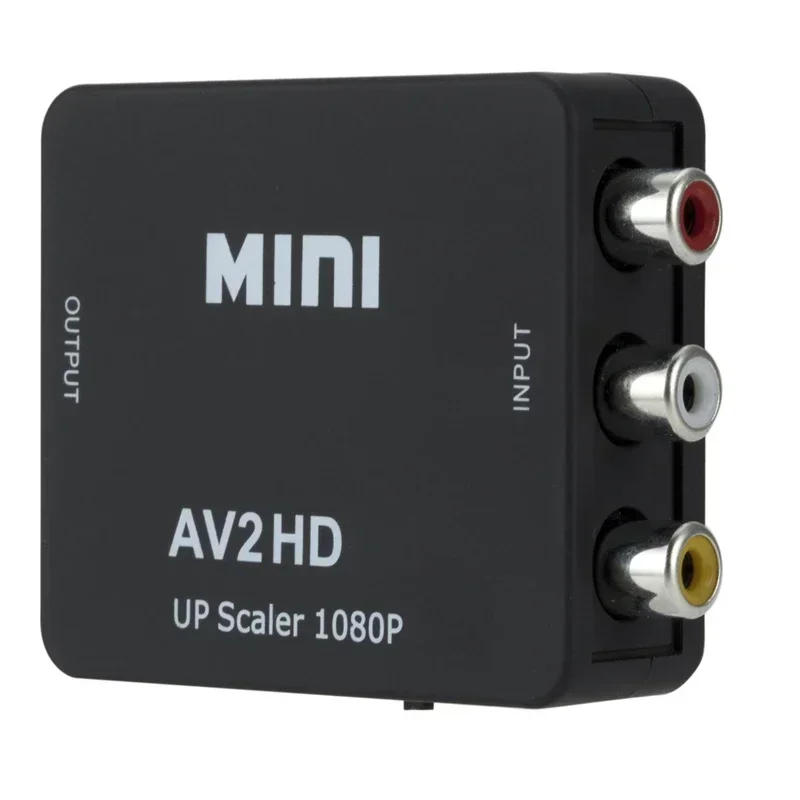 HD-compatible to AV RCA Adapter AV to HD Converter RCA AV/CVSB L/R Video Composite AV Scaler Converter For PC HDTV Projector