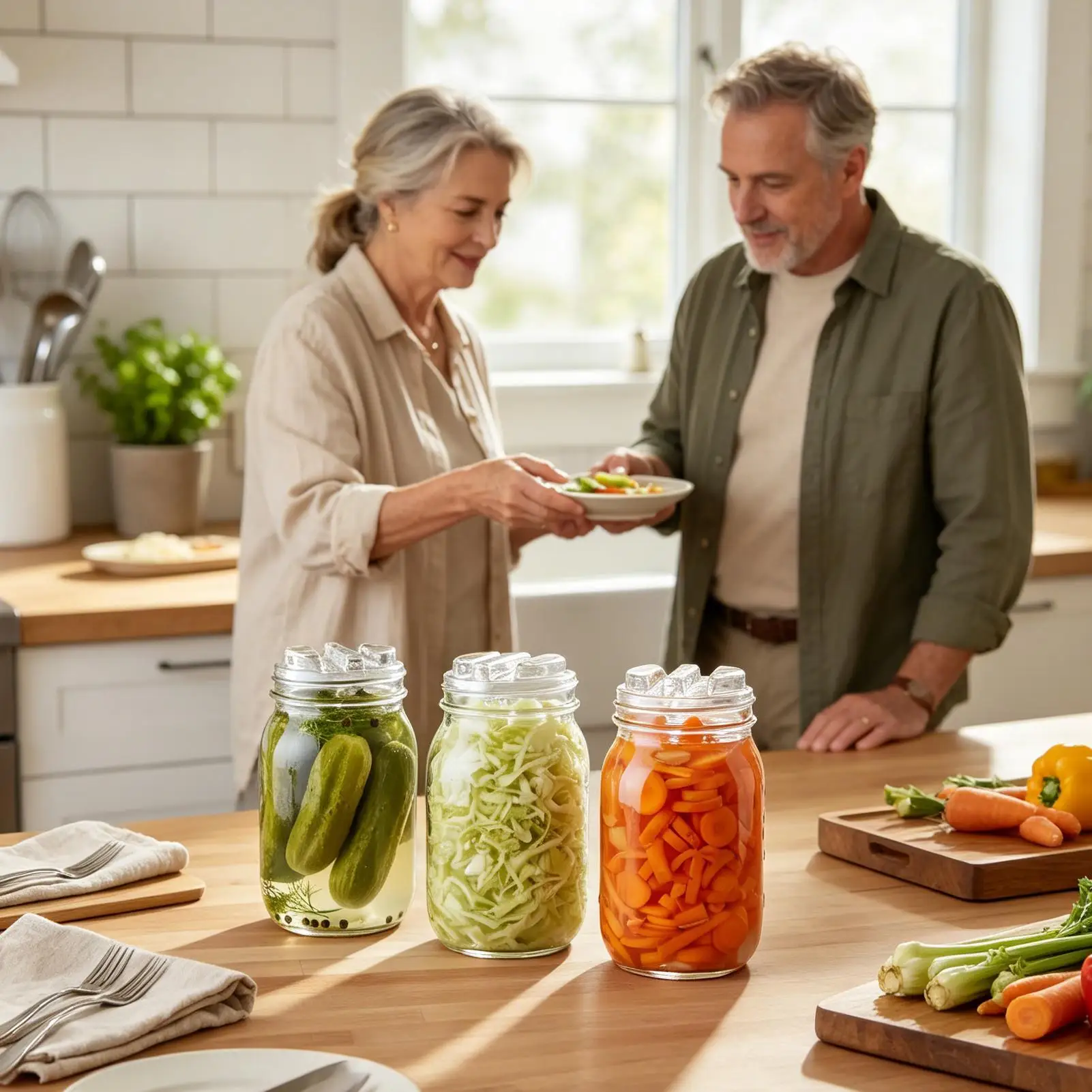 Pickle Weights Clear Flat Bottom Easy Grip Stones Pickles Fermentation Glass Weights For Cabbage Hot Peppers Vegetables Garlic