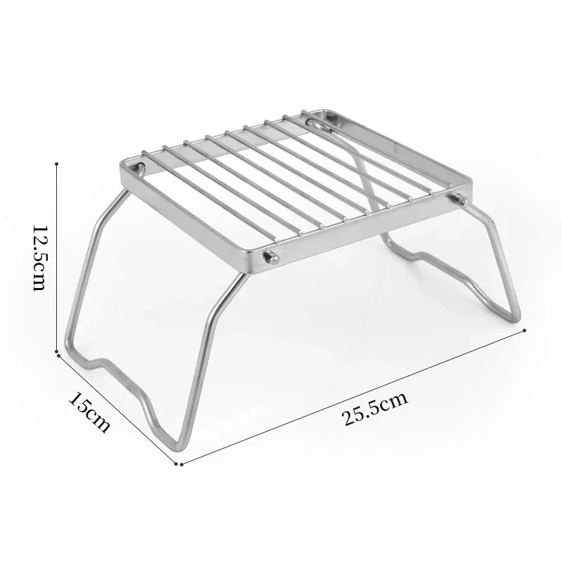 Outdoor Portable Stainless Steel Stove Grill Camping Supplies Lighter Stainless Steel Brazier Stand Camping Grill