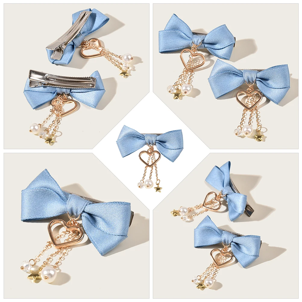 

4Pcs Girls Barrettes Hair Bowknot Barrettes Bow Sweet Color Creative Hair Clip Design Bow Clip Fashion Bows Spring