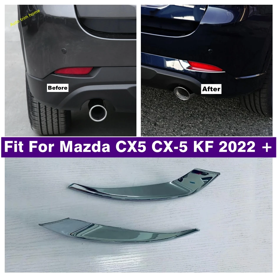 

Rear Bumper Fog Light Lamp Eyebrow Lid Eyelid Decoration Frame Cover Trim Fit For Mazda CX-5 CX5 KF 2022 2023 Car Accessories