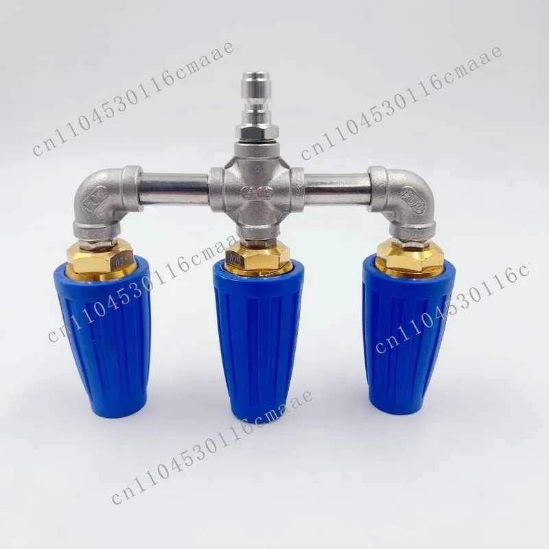 

High pressure cleaner Lotus rotating aluminum alloy multi-pass nozzle 4000PS peeling and washing bark machine nozzle