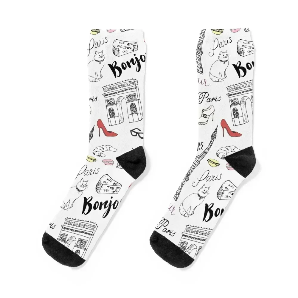 Eiffel Tower Socks Running cute anti-slip funny sock Luxury Woman Socks Men's