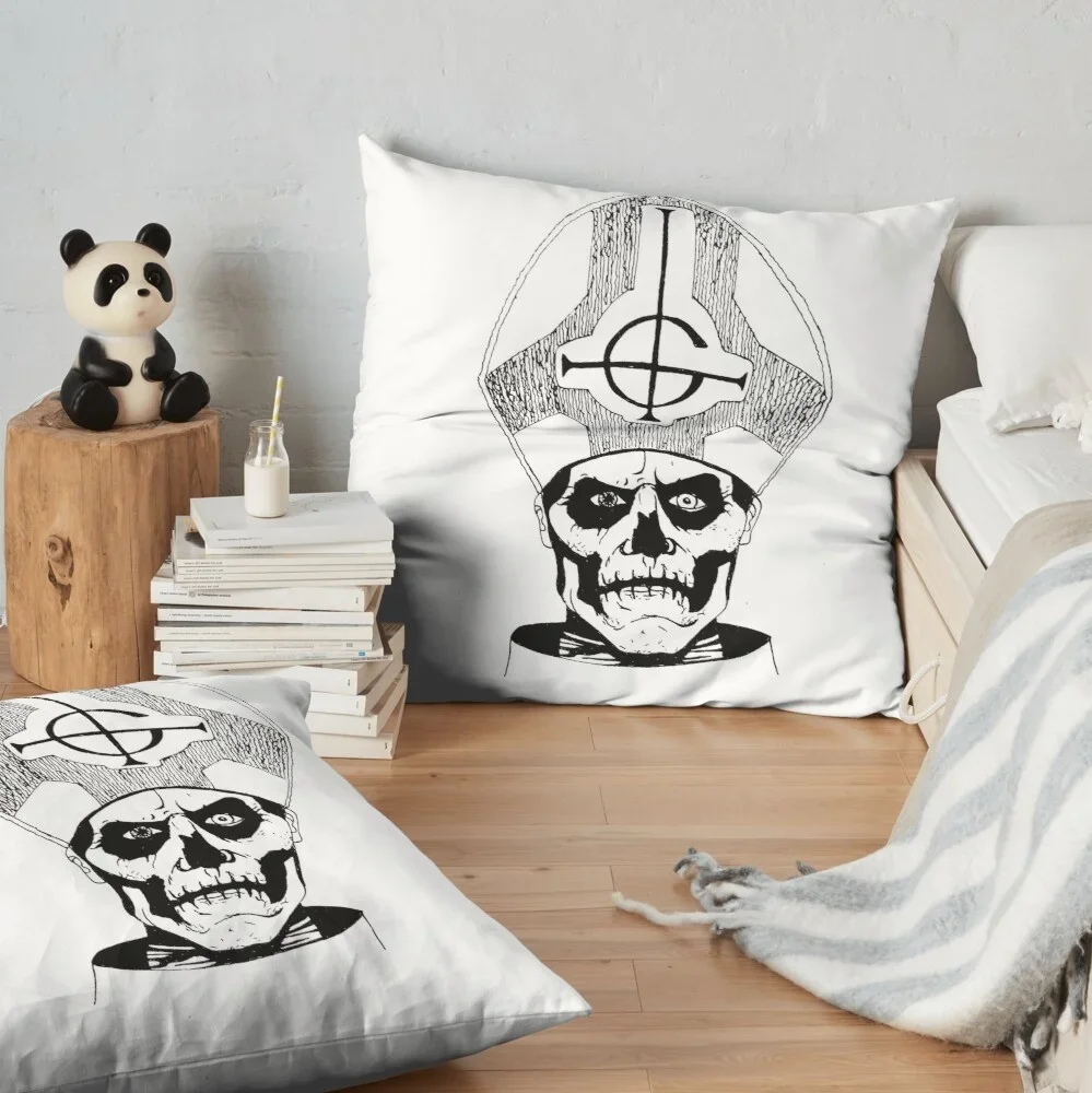 Ghost The Last Papa Pattern Square Pillow Case Sofa Decorative Throw Pillow Cushion Cover Home Accessories