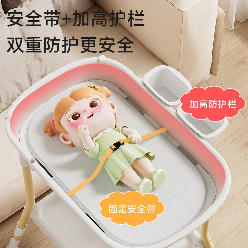 Image 5: Table de soin pour bébé Babyfond, multifonctionnelle, intégrée, mobile, pour le change, le bain et le massage des nouveau-nés.