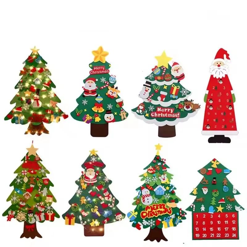 ورأى DIY شجرة عيد الميلاد عيد الميلاد الديكور للمنزل نافيداد 2025 السنة الجديدة عيد الميلاد الحلي سانتا كلوز هدايا عيد الميلاد الاطفال