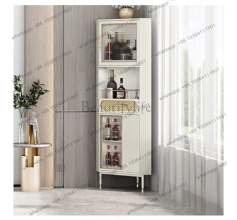 

Угловой шкаф из массива дерева для спальни, винный шкаф с датчиком освещения и вентилятором для гостиной, угловой шкаф