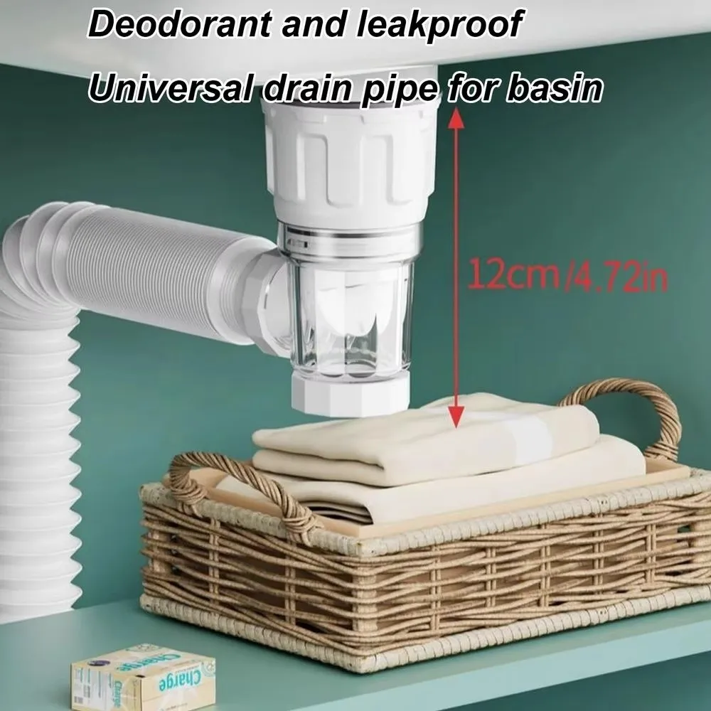 

Retractable Flip Top Drain Pipe​​ Adjustable Length​​ ​​Stainless Steel Mesh​​ ​​Anti-Odor Sink Drain​​ ​​Easy Installation​​