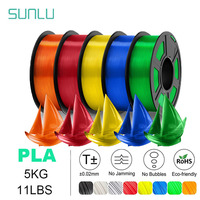 SUNLU 5Roll PLA Rainbow/WOOD/Marble/Carbon Fiber Filament 1.75mm 1kg Spool (2.2lbs) Neatly Wound Filament Fit Most FDM Printer