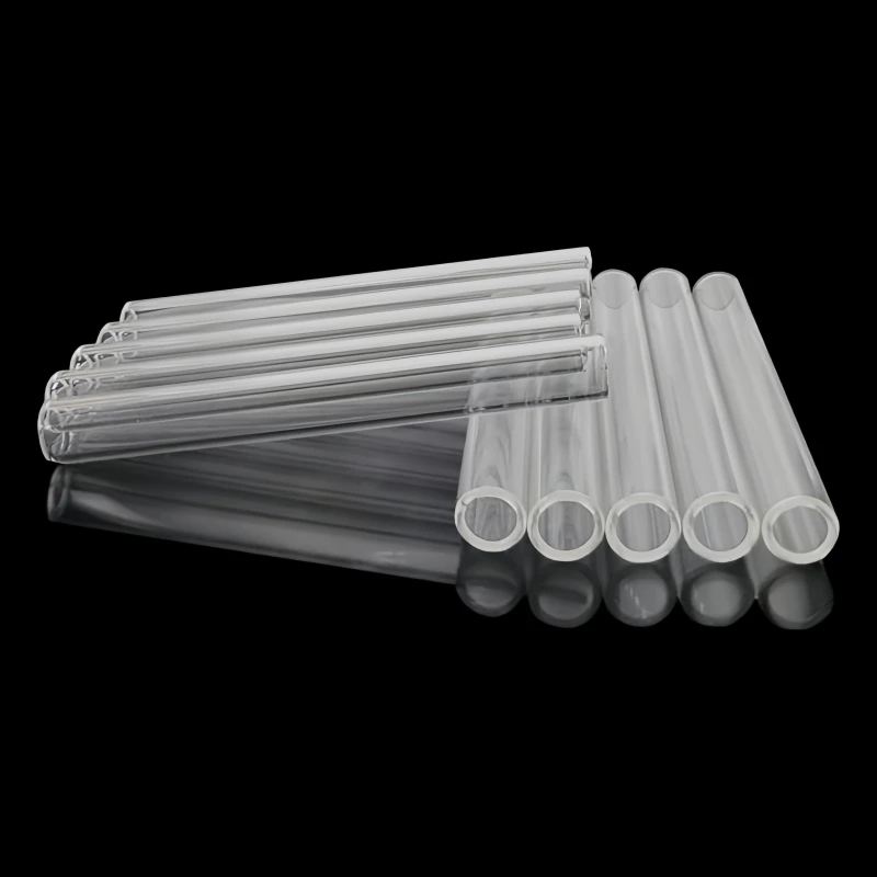10 Pcs Borosilicate Glass Tube With Cleaning Brush, Transparent pipe,Ideal For DIY Handmade Glass Art And Handicrafts