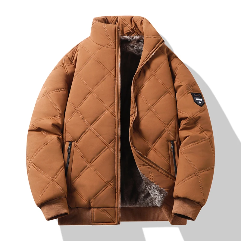 

Winter Casual Warm Parkas Jackets Outdoor Stand Collar Windproof Male Clothes Thicken Comfortable Cotton Coats 2025 New Arrivals