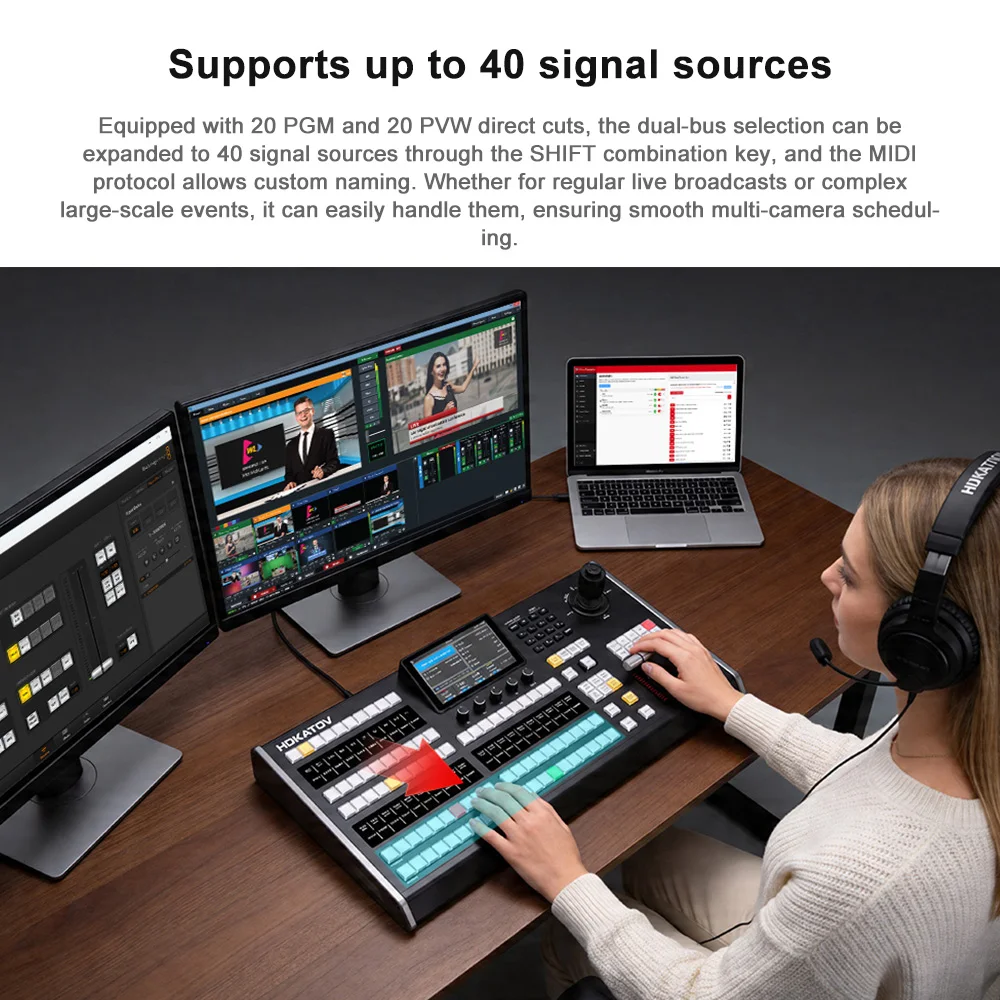 HDKATOV KT-KD60 PTZ Camera Controller Video Conference Control Panel for Live Streaming and Broadcast