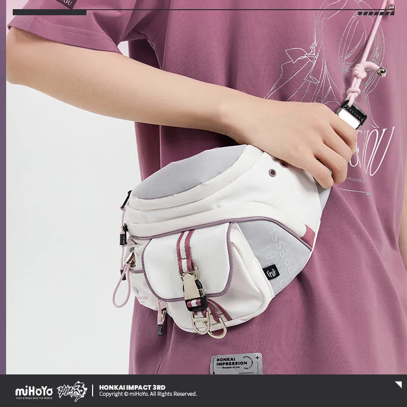 Honkai Impact 3 Because Of You Chest Bag Crossbody Backpack Unisex Small Bag Waterproof Oxford Casual Messenger Bag