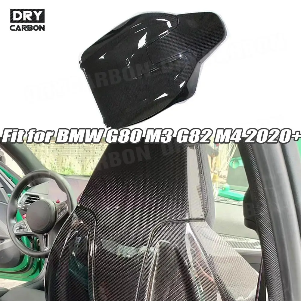 Car Accessories for BMW 3 4 Series G80 M3 G82 G83 M4 2020+Seat Decoration Bodykits Dry Carbon Fiber Inner Seat Back Covers Trims