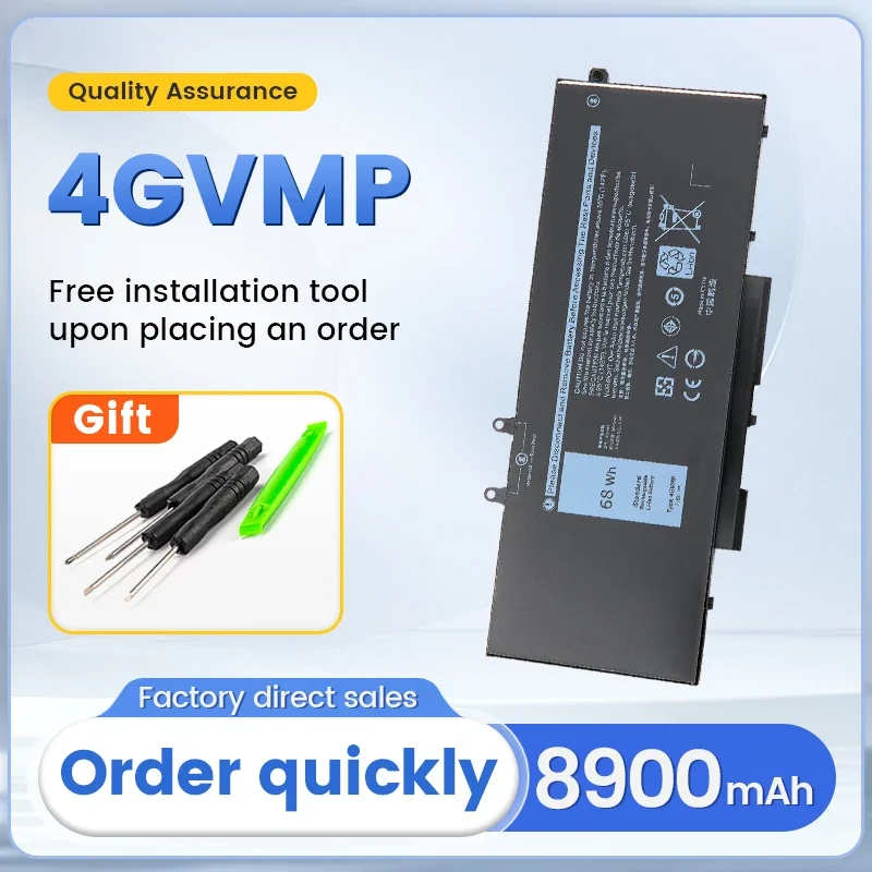 

SOMI 4GVMP Laptop Battery for Dell Latitude 5400 5500 5410 5510 E5400 E5500 Inspiron 7590 7591 7791 2-in-1 Precision 3540 3550
