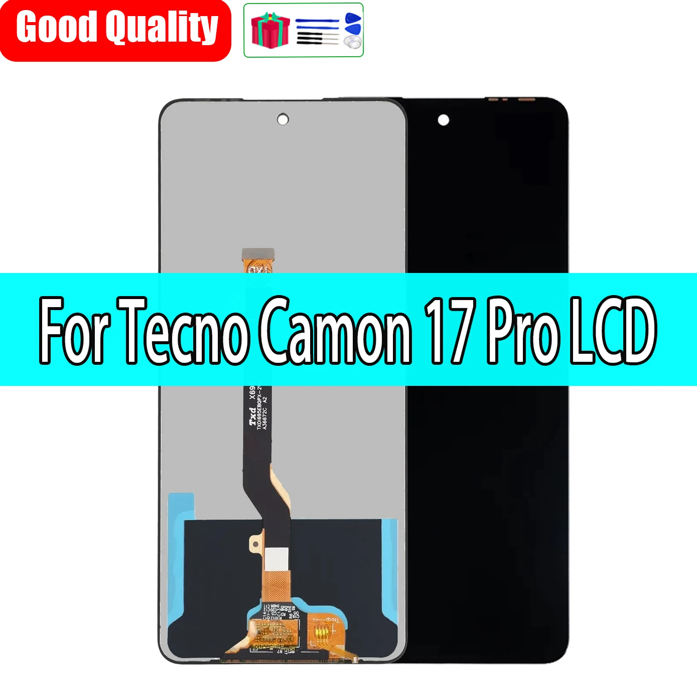 100% Tested For Tecno Camon 17 Pro CG8 CG8h LCD Display Touch Screen Digitizer Replacement Repair Parts Assembly