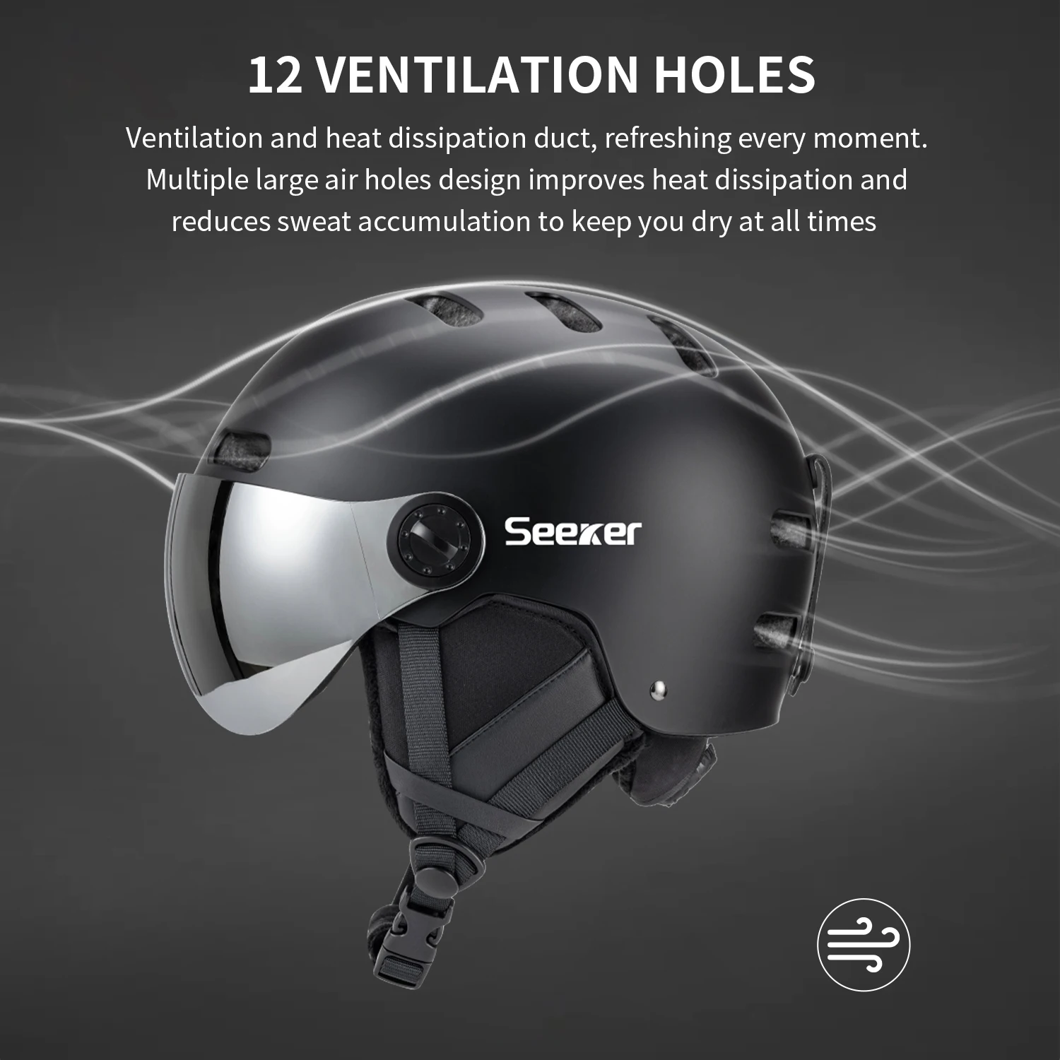 خوذة تزلج احترافية من SEEKER للتزلج في الهواء الطلق برأس قابل للتنفس EPS + ABS خوذة تزلج مدمجة خوذة أمان للتزلج