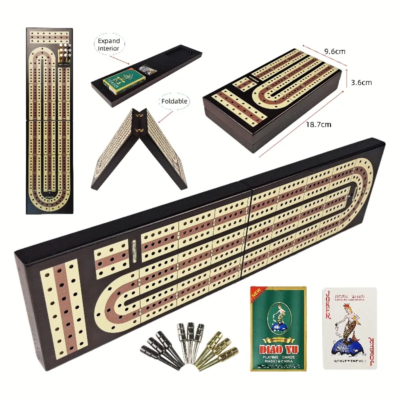 Best Selling Children's Wooden Cribbage Card Game Scoreboard Chess Table Design Indoor Use High Quality Durable Eco-Friendly