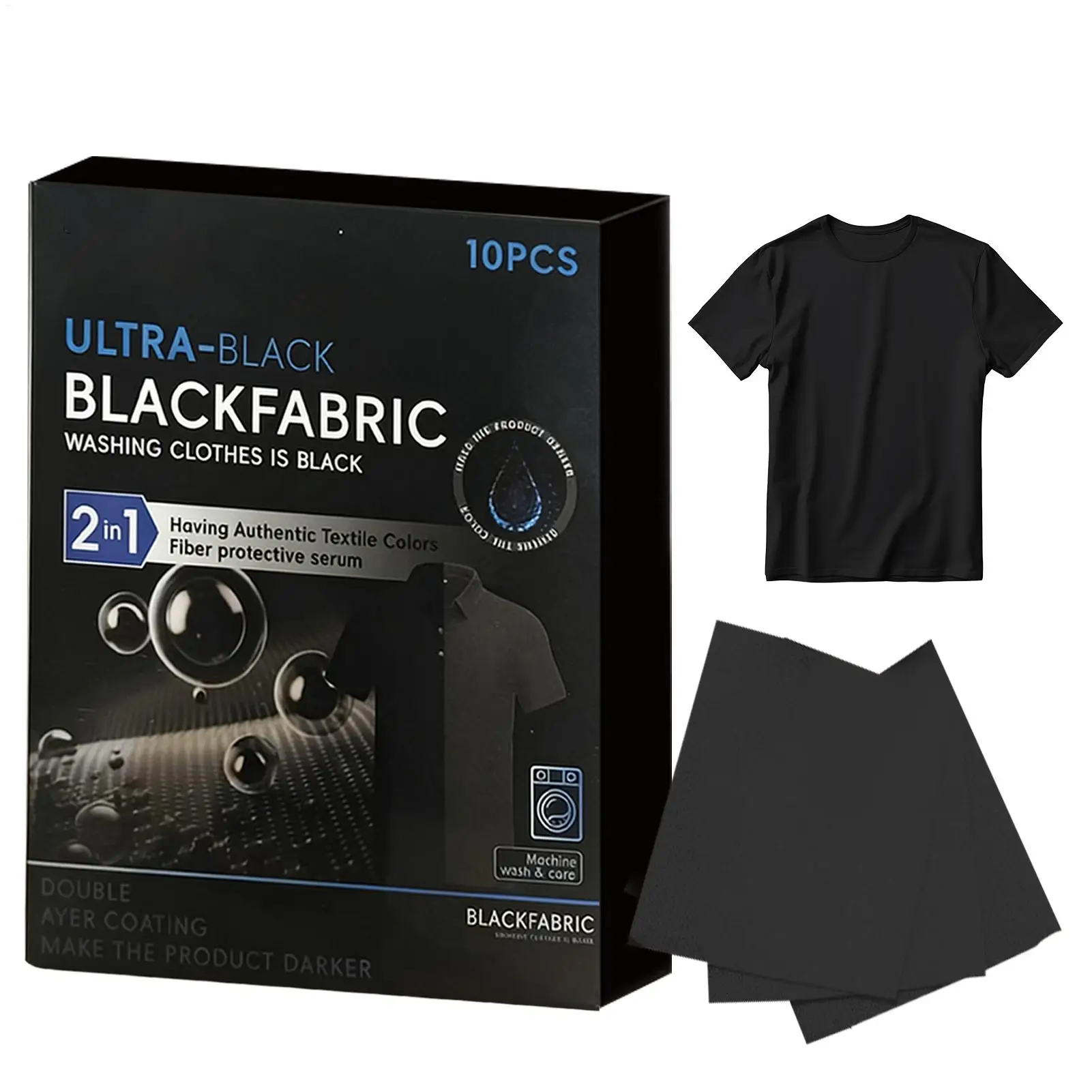 Black Laundry Tablets Color Catcher Sheets 10 PCS Count Fabric Guard Black Clothing Color Restorer Sheet For Trouser Quilt Cover