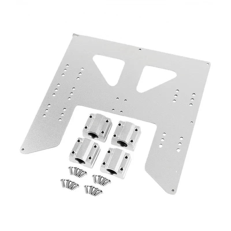 Z Axis Hot Bed Support Plate Kit,Heatbed of Prusa i3 Anet A8 A6 Aluminum Heatbed Hotbed Platform with SC8UU Slider and Screws