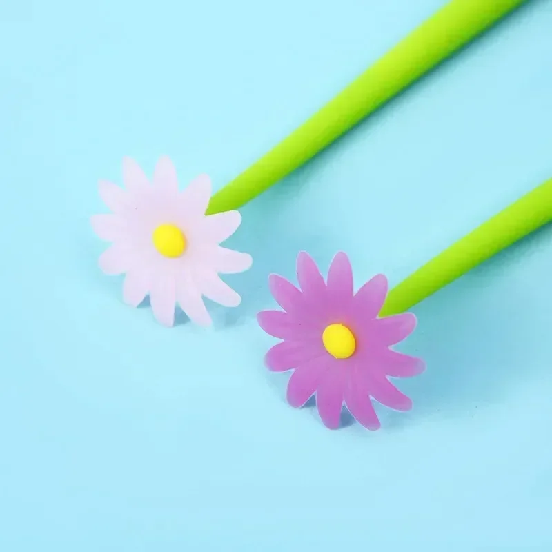 

48PCS Color Changeable Chrysanthemum Modeling Student Gel Pen Flower Penholder Writing Implement Office Writing Stationery