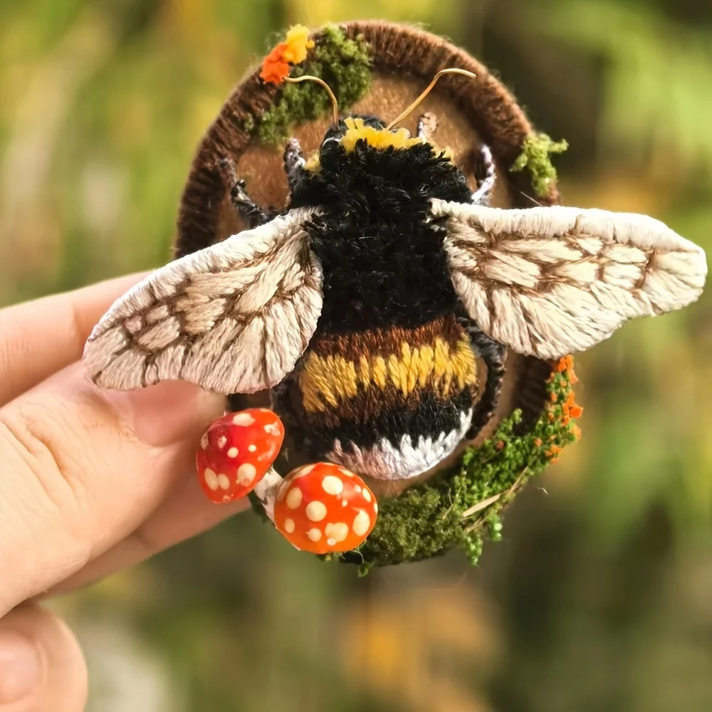Image of Neues kreatives dreidimensionales Schmetterlings-Stickset für Anfänger, DIY-Materialpaket, handgefertigtes 3D-Motten-Insekten-Set, 6,35