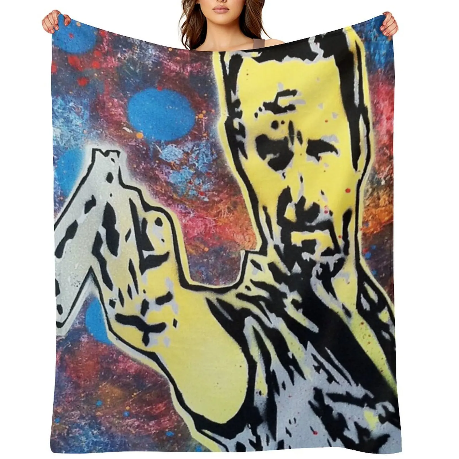 

Rick Grimes Throw Blanket Flannel Fabric Shaggy Bed Fashionable Decoratives Blankets