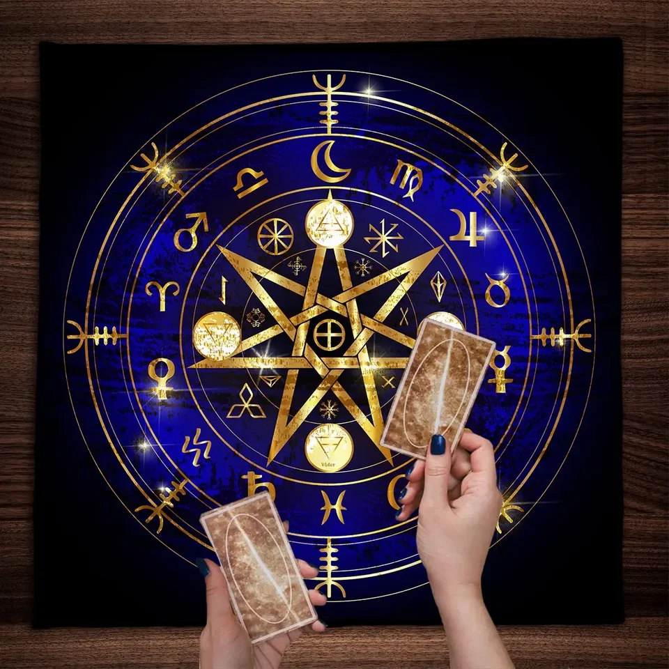 ZEPFJHE 50 x 50/60 x 60/75 x 75 cm Nappe de tarot géométrique Divinations Nappe Jeu de société Oracles Tapis de support de tarot ZEPFJHE 50 x 50/60 x 60/75 x 75 cm Nappe de tarot géométrique Divinations Nappe Jeu de société Oracles Tapis de support de tarot