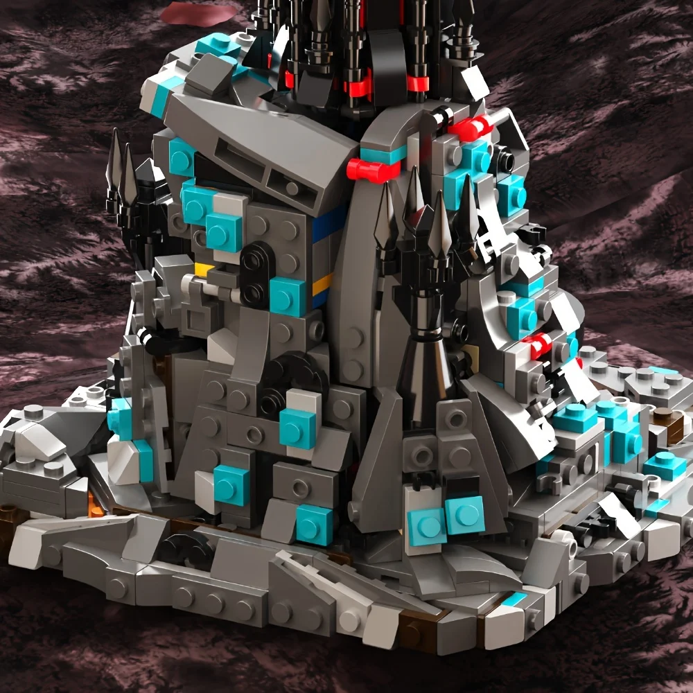 784 pçs moc senhor anel brilhante castelo arquitetura torre escura bloco de construção conjunto com iluminação olho jogo fãs presentes para jogador