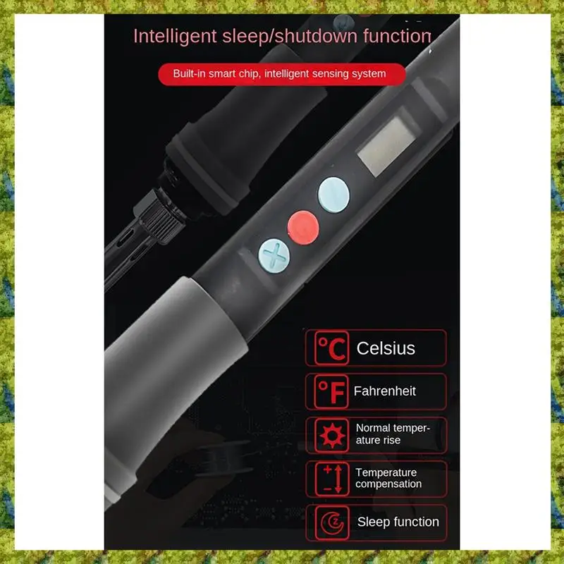 

UISN US Plug 90W Soldering Iron Protable Digital Temp Adjustment Intelligent Sleep Heating Electronic Welding Tools Kit
