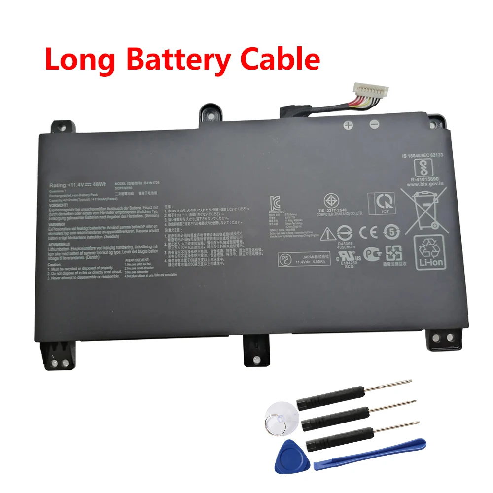 استبدال بطارية الكمبيوتر المحمول B31N1726 ل ASUS FX504 FX504GD FX505 FX505G FX504G FX86 FX80G FX80GE/GD8750 FX95G بطارية 4240mAh