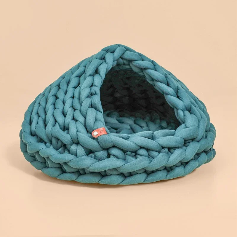 Cama Ninho Fofa para Gatos, Casinha Pequena para Cães, Casa Acolchoada de Inverno, Saco de Dormir Trançado para Filhotes, Cama Super Macia para Gatos, Almofada para Animais de Estimação