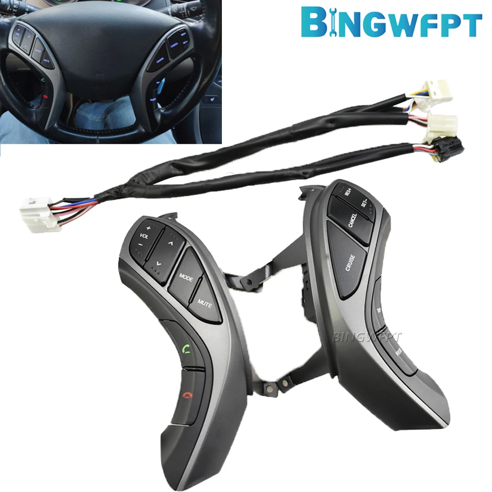 For Hyundai Elantra 2010 2011 2012 2013 2014 2015 2016 Multifunction Control Steering Wheel Volume Audio Cruise Switch Buttons