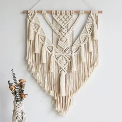 Hot Macrame Wall Hanging Tapestry Wall Decor Boho Chic Bohemian Woven Home Decoration College Dorm Tapesty