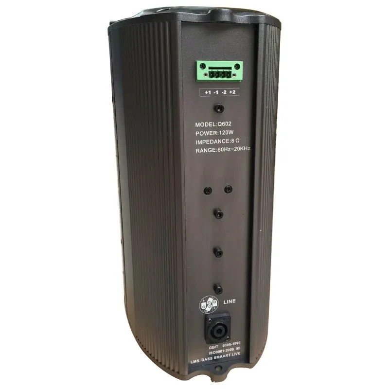120W 6.5 Inch 2 Way Waterproof Column Array Speaker Indoor Outdoor Fixed Installation Professional PA Audio System