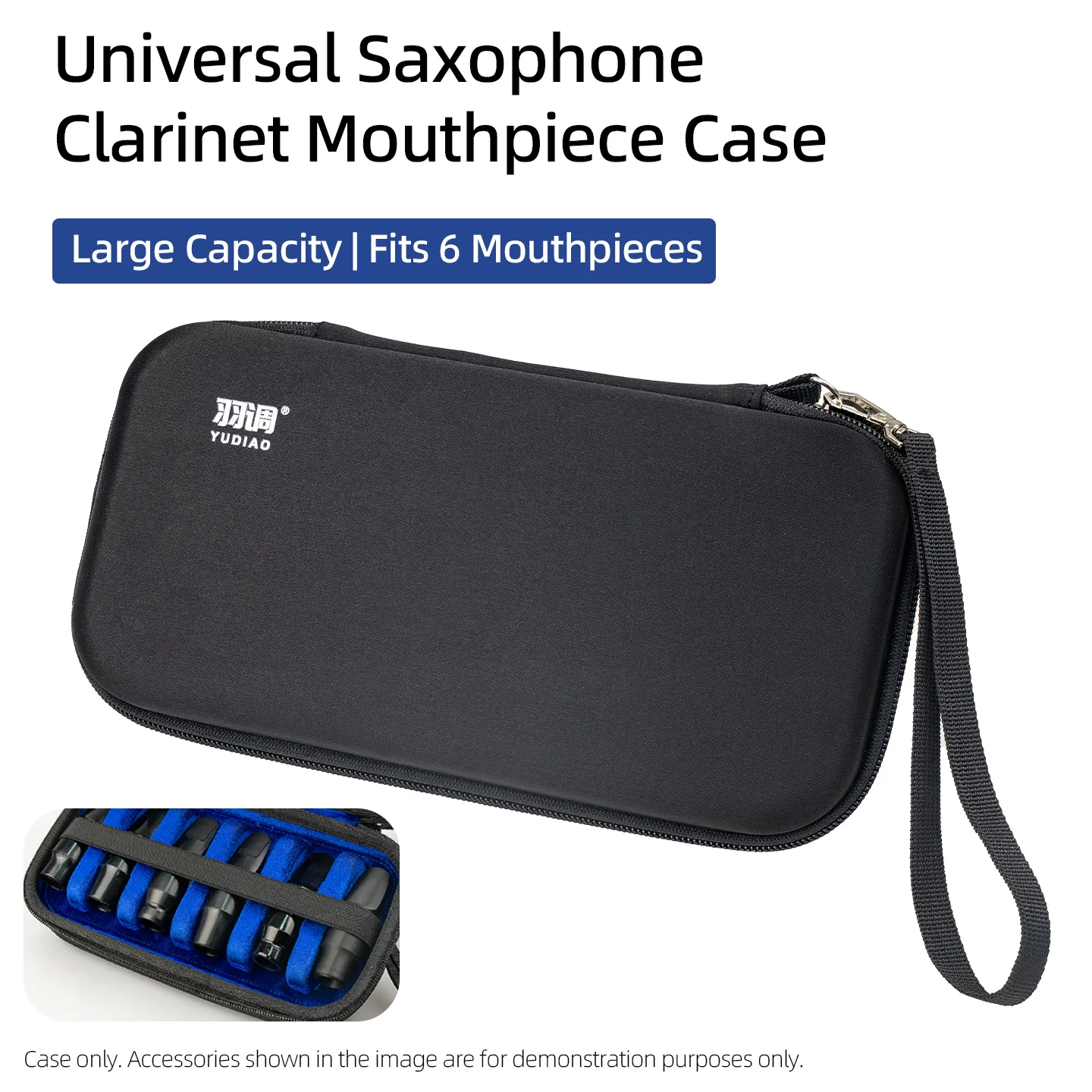 

Saxophone Mouthpiece Set of Six in E-Flat, Including Clarinet Mouthpiece Case